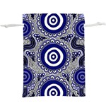 Authentic Aboriginal Art - Gathering Lightweight Drawstring Pouch (XL) Back