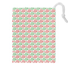 Background Pattern Leaves Texture Drawstring Pouch (4xl) by Ndabl3x