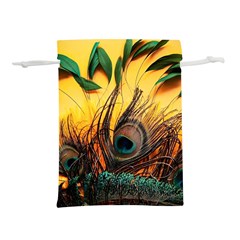 City Light Sky Landmark Painting Lightweight Drawstring Pouch (s) by Cemarart