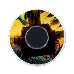 Sunset Illustration Water Night Sun Landscape Grass Clouds Painting Digital Art Drawing On-the-go Memory Card Reader by Cemarart