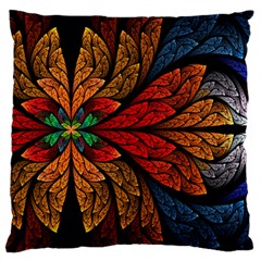 Fractals, Floral Ornaments, Rings Standard Premium Plush Fleece Cushion Case (one Side) by nateshop