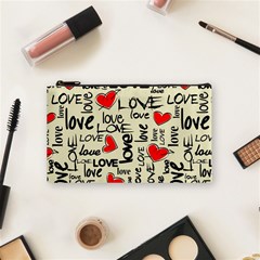 Love Abstract Background Love Textures Cosmetic Bag (small) by nateshop