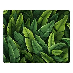 Green Leaves Premium Plush Fleece Blanket (large) by goljakoff