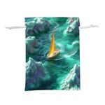 Lion King Of The Jungle Nature Lightweight Drawstring Pouch (L) Back