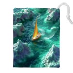 Mountains Sunset Landscape Nature Drawstring Pouch (5XL) Front