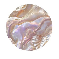 Silk Waves Abstract Mini Round Pill Box by Cemarart