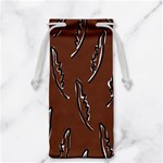 Feather Leaf Pattern Print Jewelry Bag Front