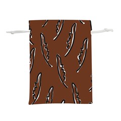 Feather Leaf Pattern Print Lightweight Drawstring Pouch (l) by Cemarart