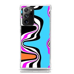 Liquid Warp Background Orange Blue Samsung Galaxy Note 20 Ultra Tpu Uv Case by Cemarart