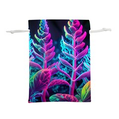Spring Flower Neon Wallpaper Lightweight Drawstring Pouch (s) by Cemarart