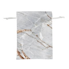 Gray Light Marble Stone Texture Background Lightweight Drawstring Pouch (s) by Cemarart