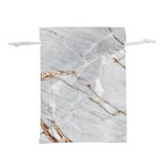 Gray Light Marble Stone Texture Background Lightweight Drawstring Pouch (S) Front