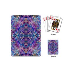 Cobalt Arabesque Playing Cards Single Design (mini) by kaleidomarblingart