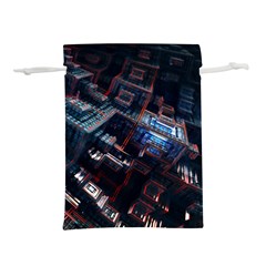 Fractal Cube 3d Art Nightmare Abstract Lightweight Drawstring Pouch (l) by Cemarart