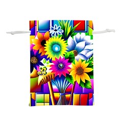 Flower Vase Flower Collage Pop Art Lightweight Drawstring Pouch (s) by Bedest