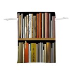 Book Nook Books Bookshelves Comfortable Cozy Literature Library Study Reading Reader Reading Nook Ro Lightweight Drawstring Pouch (S) Back