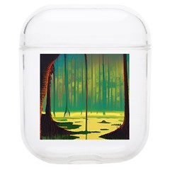 Nature Swamp Water Sunset Spooky Night Reflections Bayou Lake Soft Tpu Airpods 1/2 Case by Grandong