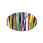 Abstract Trees Colorful Artwork Woods Forest Nature Artistic Sticker (Oval) Front