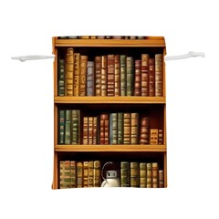 Room Interior Library Books Bookshelves Reading Literature Study Fiction Old Manor Book Nook Reading Lightweight Drawstring Pouch (s) by Grandong