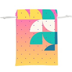 Abstract Geometric Bauhaus Polka Dots Retro Memphis Art Lightweight Drawstring Pouch (xl) by Maspions