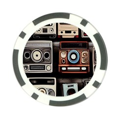 Retro Cameras Old Vintage Antique Technology Wallpaper Retrospective Poker Chip Card Guard (10 Pack) by Grandong