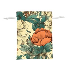 Flowers Pattern Texture Art Colorful Nature Painting Surface Vintage Lightweight Drawstring Pouch (s) by Maspions