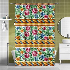 Flower Pattern Art Vintage Blooming Blossom Botanical Nature Famous Shower Curtain 48  X 72  (small)  by Maspions