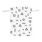 Memphis Pattern Lightweight Drawstring Pouch (S) Back
