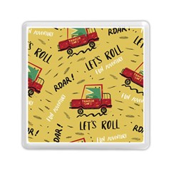 Childish Seamless Pattern With Dino Driver Memory Card Reader (square) by Apen