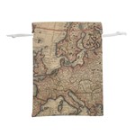 Old Vintage Classic Map Of Europe Lightweight Drawstring Pouch (S) Front