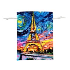 Eiffel Tower Starry Night Print Van Gogh Lightweight Drawstring Pouch (s) by Maspions