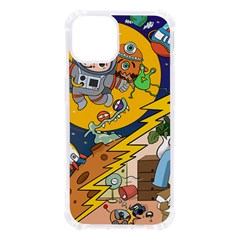 Astronaut Moon Monsters Spaceship Universe Space Cosmos Iphone 13 Tpu Uv Print Case by Maspions
