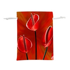 Flowers Red Lightweight Drawstring Pouch (m) by Askadina