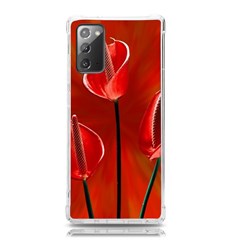 Flowers Red Samsung Galaxy Note 20 Tpu Uv Case by Askadina