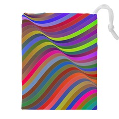 Psychedelic Surreal Background Drawstring Pouch (5xl) by Askadina