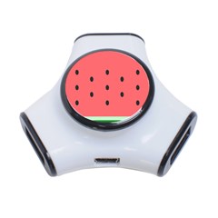 Watermelon Melon Fruit Healthy Food Meal Breakfast Lunch Juice Lemonade Summer 3-port Usb Hub by Maspions