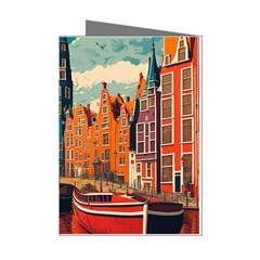 London England Bridge Europe Buildings Architecture Vintage Retro Town City Mini Greeting Cards (pkg Of 8) by Maspions
