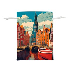 London England Bridge Europe Buildings Architecture Vintage Retro Town City Lightweight Drawstring Pouch (s) by Maspions