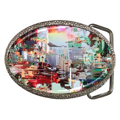 Digital Computer Technology Office Information Modern Media Web Connection Art Creatively Colorful C Belt Buckles by Maspions