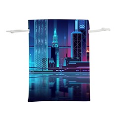 Digital Art Artwork Illustration Vector Buiding City Lightweight Drawstring Pouch (m) by Maspions