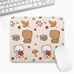 Bear Cartoon Background Pattern Seamless Animal Large Mousepad by Maspions