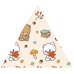Bear Cartoon Background Pattern Seamless Animal Wooden Puzzle Triangle by Maspions