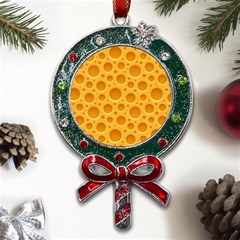 Cheese Texture Food Textures Metal X mas Lollipop With Crystal Ornament by nateshop