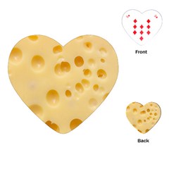 Cheese Texture, Yellow Cheese Background Playing Cards Single Design (heart) by nateshop
