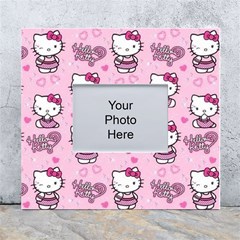 Cute Hello Kitty Collage, Cute Hello Kitty White Wall Photo Frame 5  X 7  by nateshop