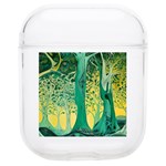 Trees Forest Mystical Forest Nature Junk Journal Scrapbooking Background Landscape Soft TPU AirPods 1/2 Case Front