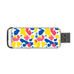 Colored Blots Painting Abstract Art Expression Creation Color Palette Paints Smears Experiments Mode Portable Usb Flash (one Side) by Maspions