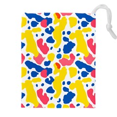 Colored Blots Painting Abstract Art Expression Creation Color Palette Paints Smears Experiments Mode Drawstring Pouch (5xl) by Maspions