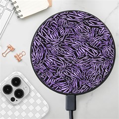 Enigmatic Plum Mosaic Wireless Fast Charger(black) by dflcprintsclothing