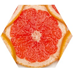 Grapefruit-fruit-background-food Wooden Puzzle Hexagon by Maspions
